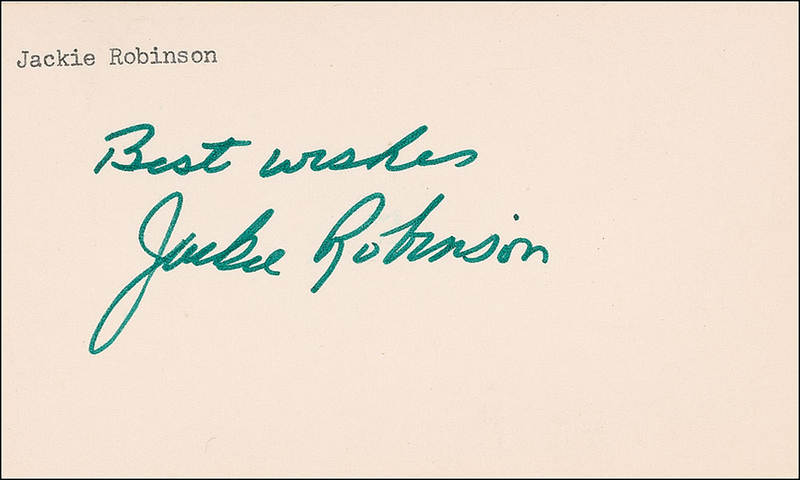 Lot 870 Jackie Robinson Signature