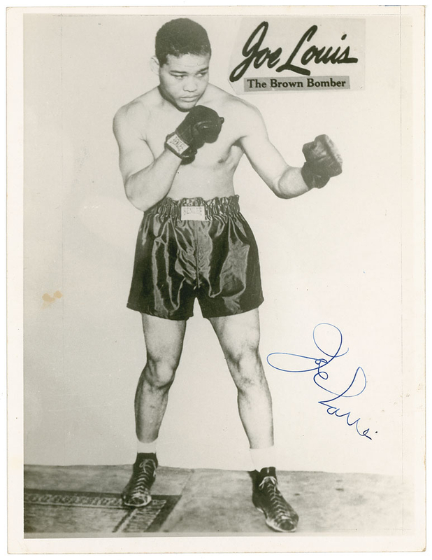 Lot 863 Joe Louis: The Brown Bomber in his pugilistic pose