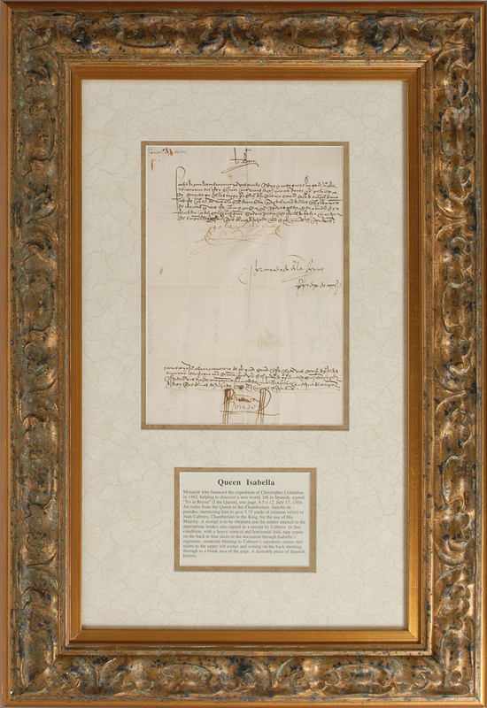 Lot 282 Queen Isabella: Fetching 1504 order from the Castilian queen