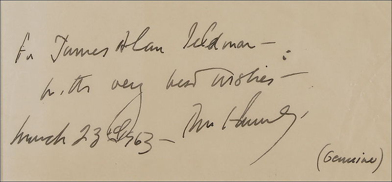 Lot 130 John F. Kennedy Signature
