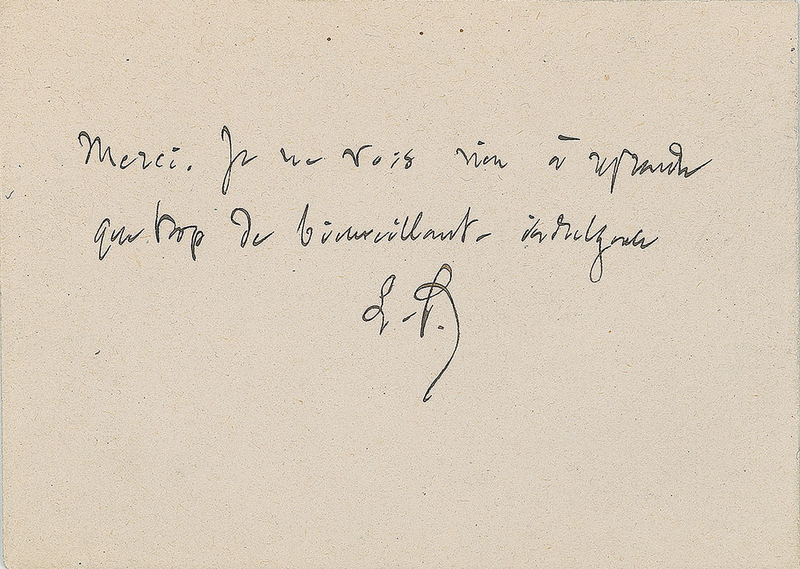 Lot 256 Louis Pasteur Signed Note