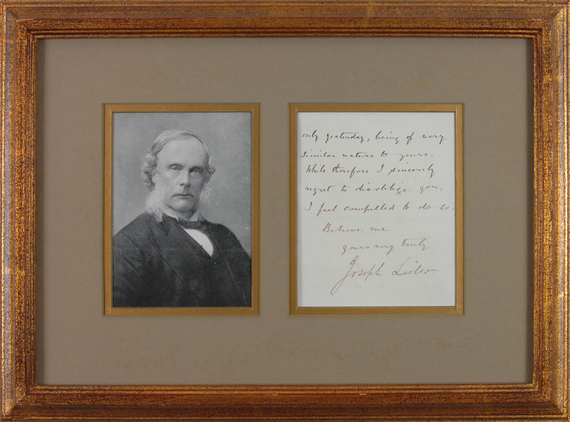 Lot 251 Joseph Lister Handwritten Letter Signed