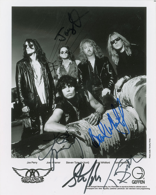 Lot 702 Aerosmith Signed Photograph