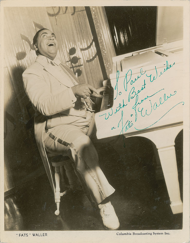 Lot 767 Fats Waller Signed Photograph