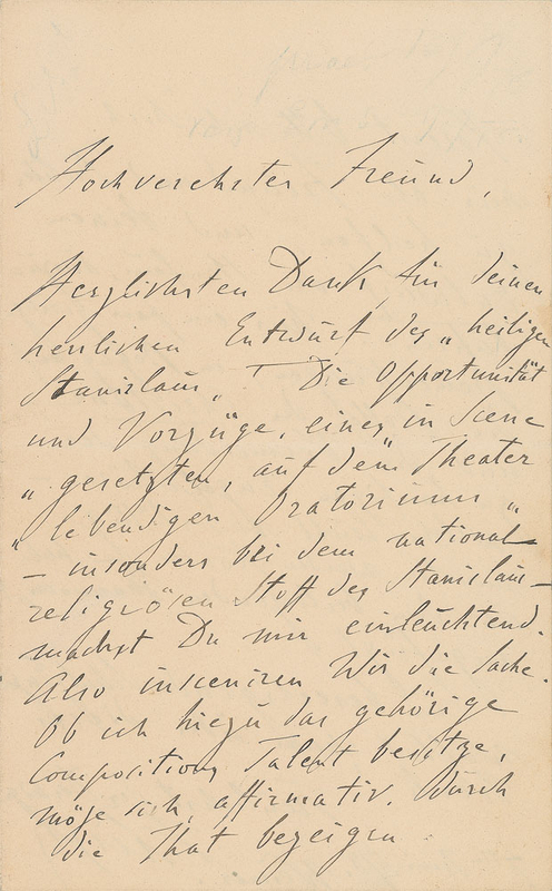 Lot 657 Franz Liszt: Outline edits for a forthcoming Saint Stanislaus oratorio