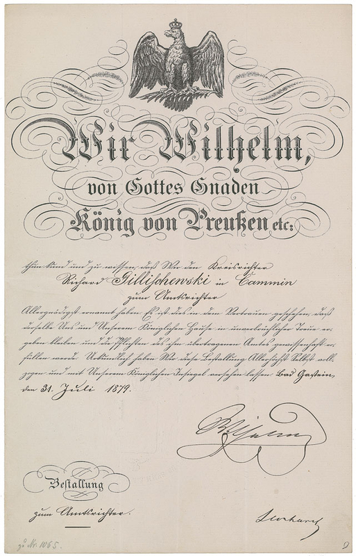 Lot 356 King Wilhelm I Signed Document