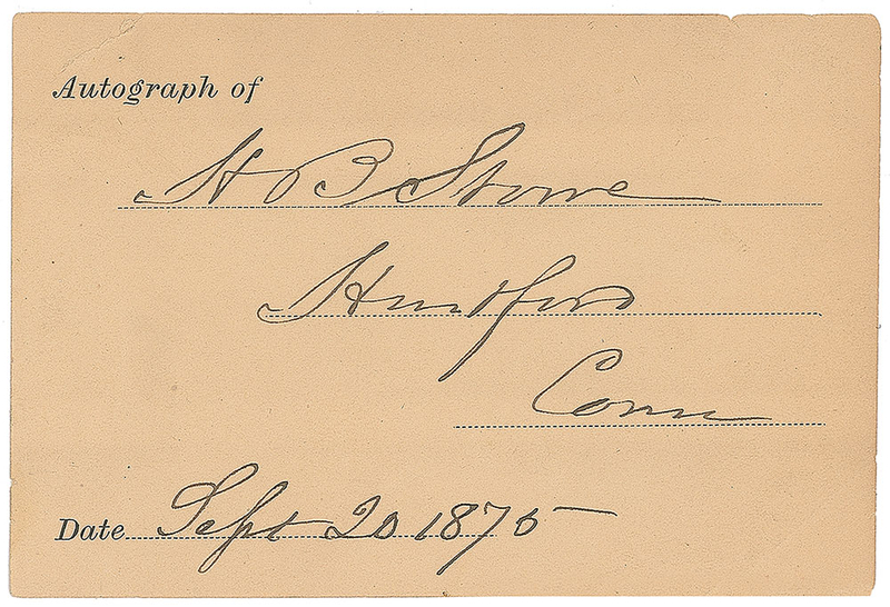 Lot 644 Harriet Beecher Stowe