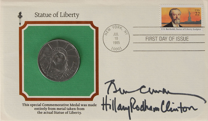 Lot 206 Bill and Hillary Clinton First Day Cover