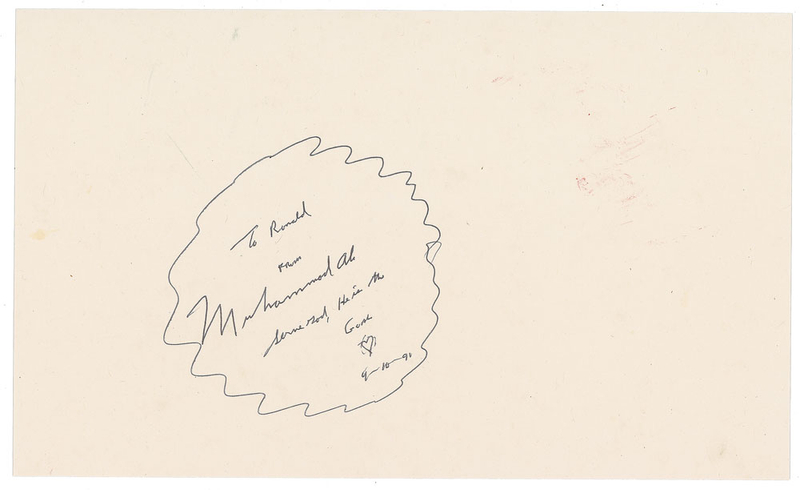 Lot 872 Muhammad Ali Signature