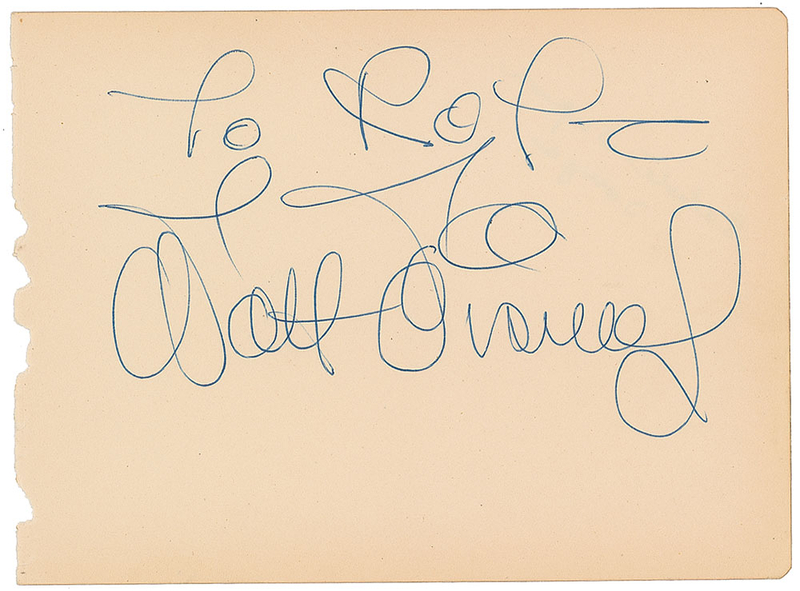Lot 554 Walt Disney Signature