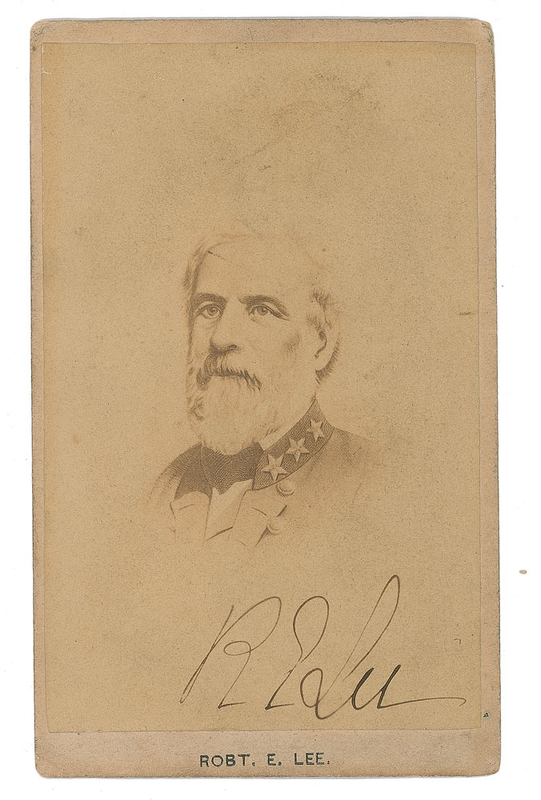 Lot 410 Robert E. Lee: Crisply signed portrait of the Civil War general