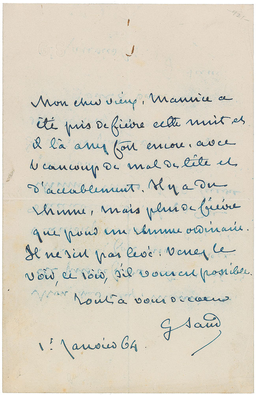 Lot 590 George Sand Handwritten Letter Signed