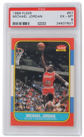 Lot #884 Michael Jordan: Jordan?s sought-after 1986 Fleer rookie card - Image 1
