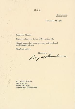 Lot #166 Dwight D. Eisenhower Typed Letter Signed - Image 1