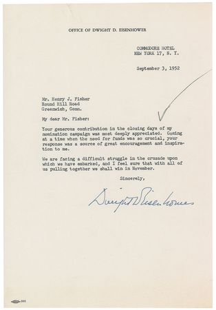 Lot #166 Dwight D. Eisenhower Typed Letter Signed - Image 2