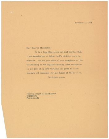 Lot #166 Dwight D. Eisenhower Typed Letter Signed - Image 3