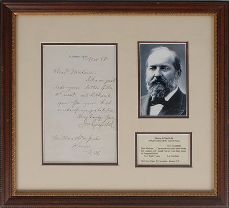 Lot #71 James A. Garfield Signed Letter - Image 2