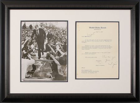 Lot #128 John F. Kennedy: Flirting with a past fling upon receiving the Pulitzer - Image 1
