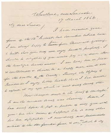 Lot #49 James Buchanan: His nation divided, the ex-president reflects: ?I should be a happy man were it not for the troubles of the country? - Image 2