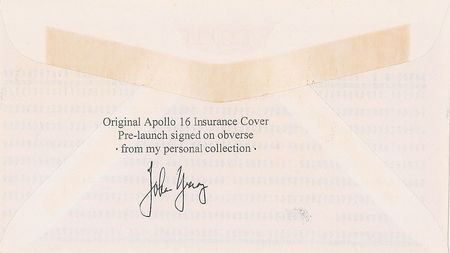 Lot #488 Apollo 16: Sought-after insurance cover from Young’s collection - Image 2