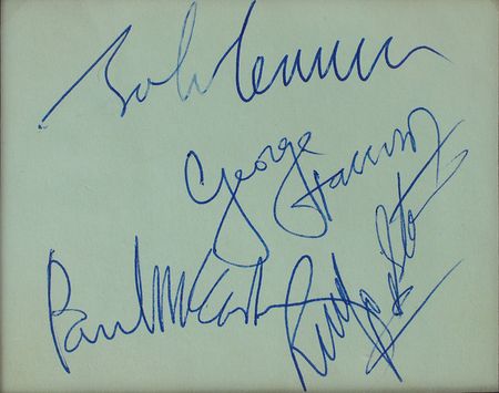 Lot #681 Beatles: Beautiful set of vintage Fab Four signatures - Image 2
