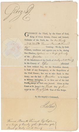 Lot #351 King George III Signed Document - Image 1