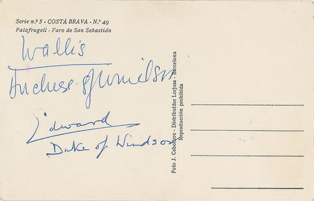 Lot #332 Duke and Duchess of Windsor Signature - Image 1