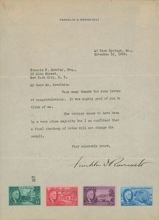 Lot #155 Franklin D. Roosevelt Typed Letter Signed - Image 1