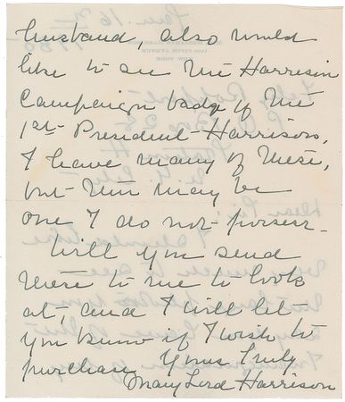 Lot #213 First Ladies Handwritten Letters Signed - Image 3