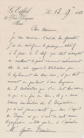 Lot #526 Gustave Eiffel: Eiffel’s notes on designing the highest bridge in the world - Image 2