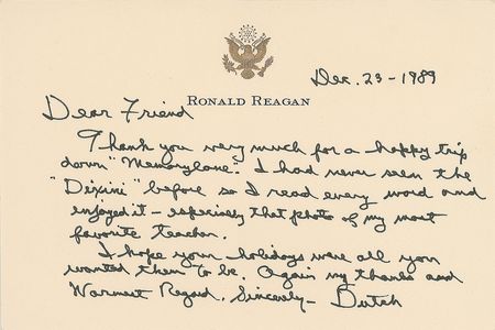 Lot #188 Ronald Reagan Handwritten Letter Signed - Image 1