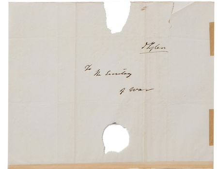 Lot #39 John Tyler Handwritten Letter Signed with Free Frank - Image 2