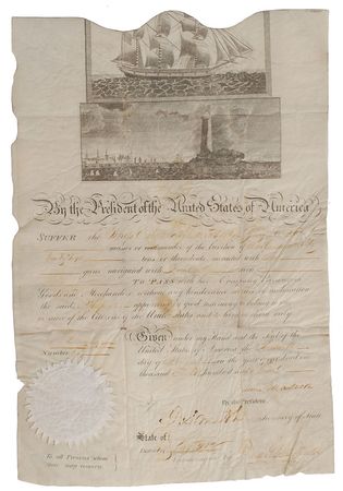 Lot #18 James Madison Signed Document