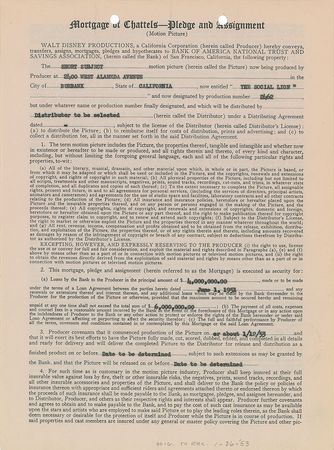 Lot #550 Roy O. Disney Signed Document - Image 2