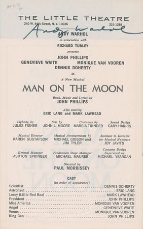 Lot #540 Andy Warhol Playbill - Image 1