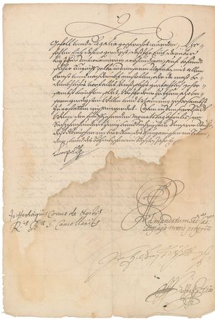 Lot #360 Leopold I Signed Document - Image 1