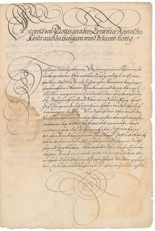 Lot #360 Leopold I Signed Document - Image 2