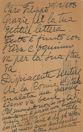 Lot #653 Enrico Caruso Handwritten Letter Signed - Image 2
