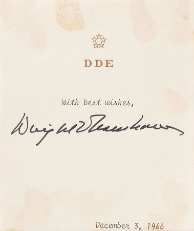 Lot #122 Dwight D. Eisenhower Signature - Image 1