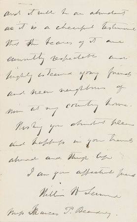 Lot #381 William H. Seward Handwritten Letter Signed - Image 3