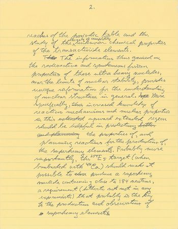 Lot #379 Glenn Seaborg Signed Manuscript - Image 2