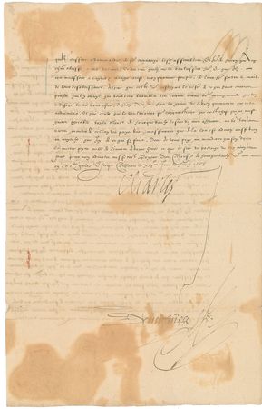 Lot #283 King Charles IX Signed Letter - Image 2