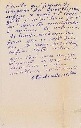 Lot #527 Claude Monet: “I was quite afraid of my clumsiness in such a small format, and feared the effects of oil paint” - Image 2