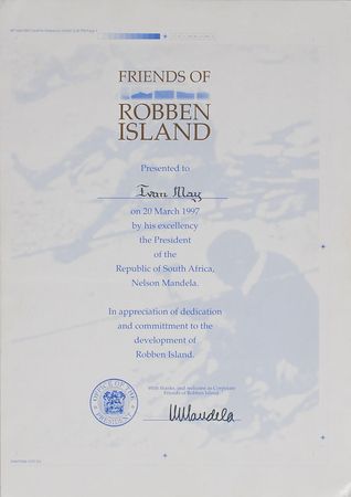 Lot #308 Nelson Mandela Signed Document - Image 1