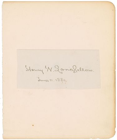 Lot #629 Henry Wadsworth Longfellow - Image 1