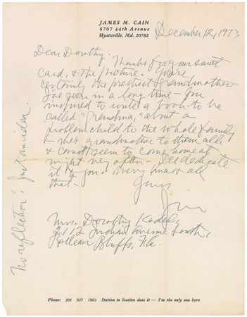 Lot #608 James M. Cain Letters - Image 2