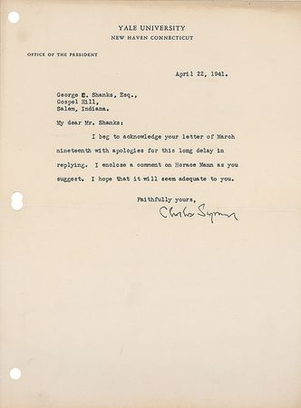 Lot #396 Yale University: Charles Seymour - Image 2