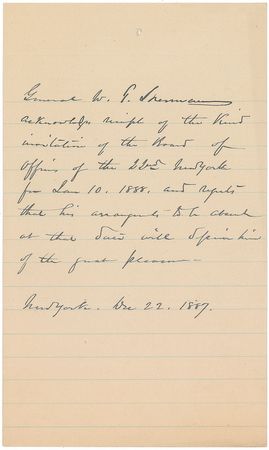 Lot #460 William T. Sherman Signed Document - Image 2