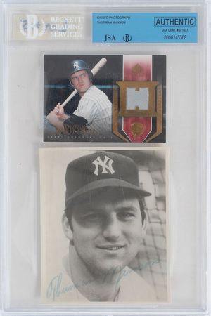 Lot #868 Thurman Munson: Scarce rookie-era signed headshot - Image 2