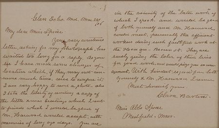 Lot #303 Clara Barton: Desirable pairing from the Red Cross founder - Image 2